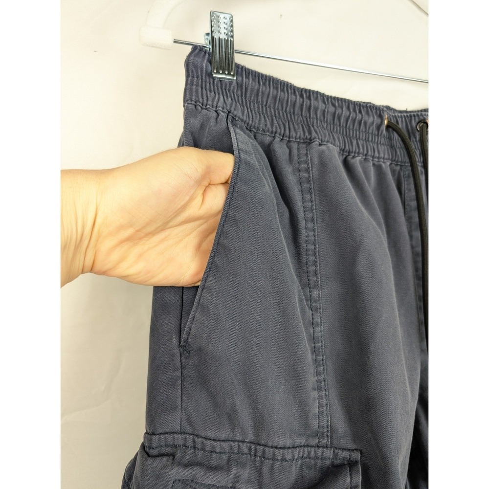 Pacsun Baggy‎ Cargo Pants Mens S Blue Gray Drawstring Elastic Waist Streetwear - Picture 4 of 10